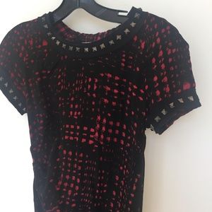 Etoile Isabel Marant black and red blouse, size 2